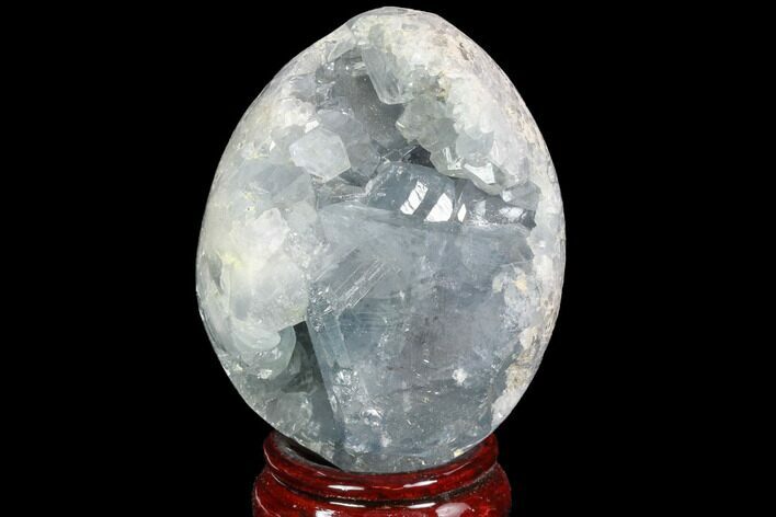 Crystal Filled Celestine (Celestite) Egg Geode - Madagascar #100044